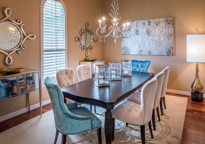 How to decorate a big dining room