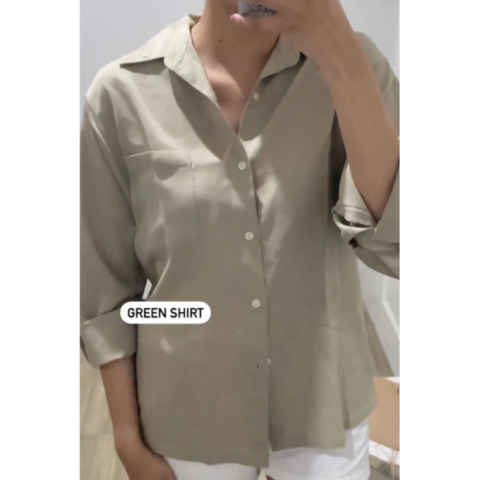 Sage green dress shirt women's