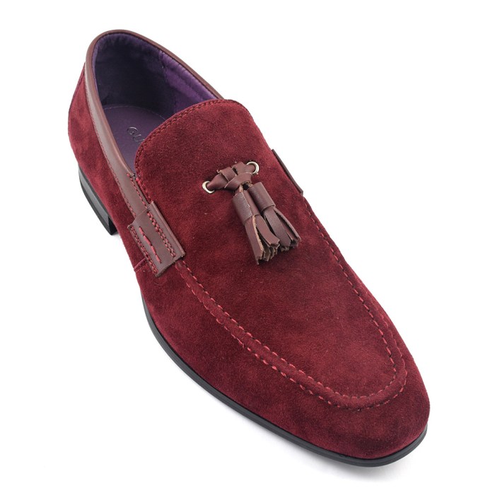 Mens burgundy suede dress shoes