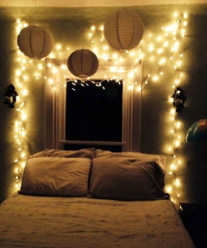 How to decorate room with non drill lights