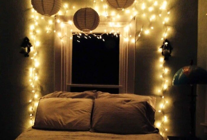 How to decorate room with non drill lights